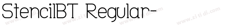 StencilBT Regular字体转换